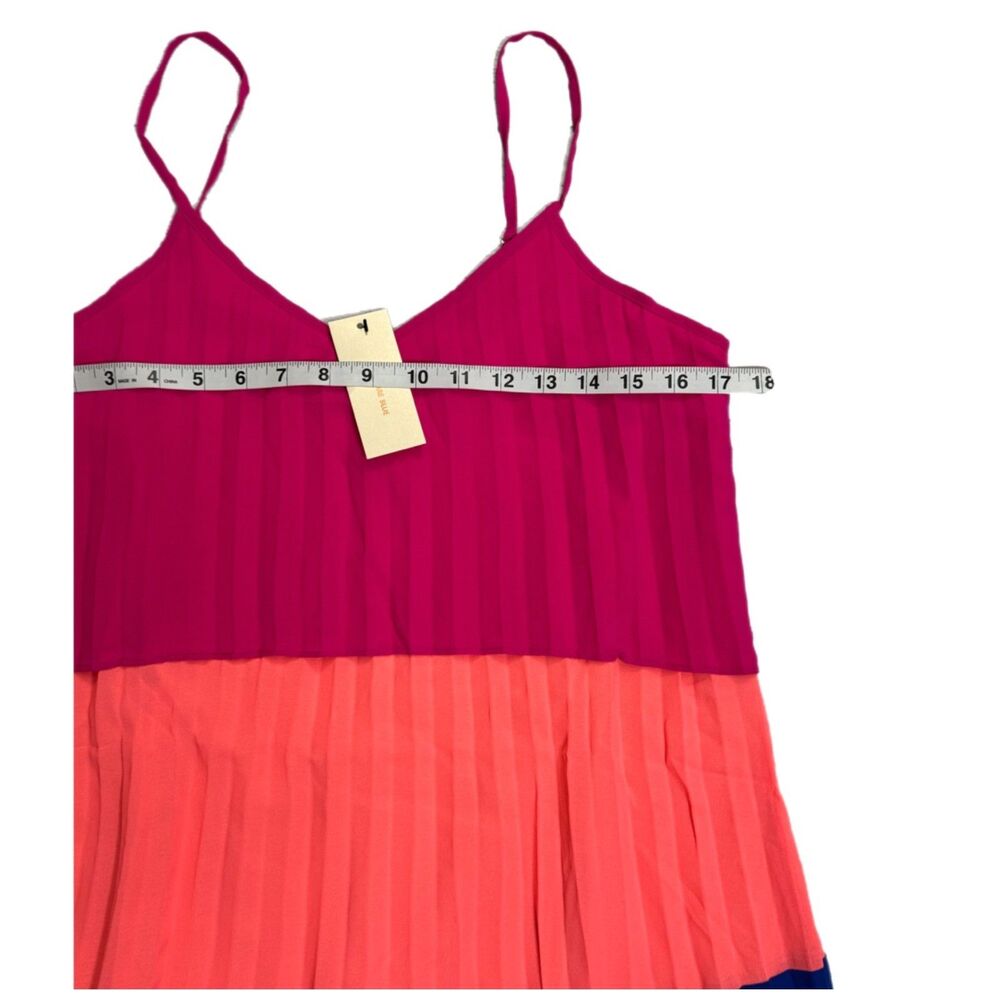 NWT Small tiered dress, Fuchsia, neon and cobalt - Picture 3 of 4